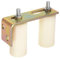 QUARKZMAN Guide de Rouleau de Portail Coulissant 4 avec Rouleaux Réglables et Support en Forme de L pour Roues de Porte Coulissante Sur Rails en Acier en Angle et Rails Ronds 1 Ensemble