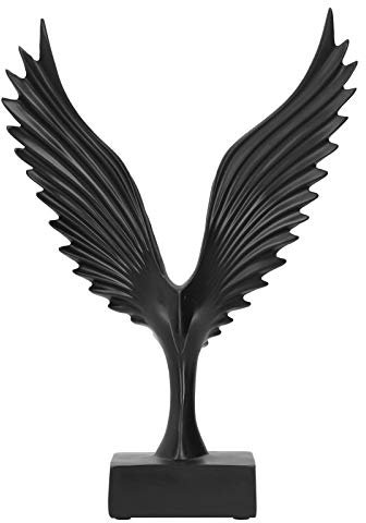 ANKROYU Flügel-Kunstwerk, Flügel-Skulptur, Skulptur, Dekoration, Desktop-Ornament, Abstrakter Adler, Ausgebreitete Flügel, Figuren, Heim-TV-Schrank(C)