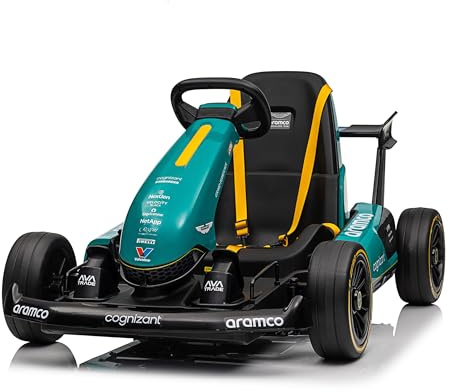 Bizak Aston Martin Kart F1, Elektroauto für Kinder, 12 V, offizielles Fernando Alonso, offizielles Formel 1-Lizenzprodukt, Spielzeug für Kinder ab 6 Jahren (64431912)