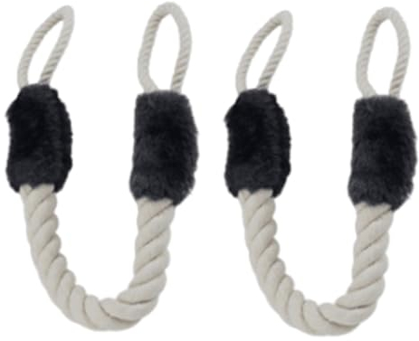 Türstopper Klinke,2 Stück Baumwolle Türstopper Klinke,Türkordel,Türkordel Klemmschutz,Türkordeln Türstopper,für Türen Haustier und Kinder Fingerschutz (Schwarz)