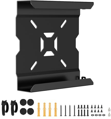 Bedycoon Mini PC Mount for Lenovo ThinkCentre M600 M700 M710Q M715q M720Q M800z M900 M910Q M73 Metal Wall Mount, Desk Monitor Mount, Black