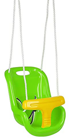 3-in-1-Schaukel für Babys, verstellbarer Sitz, Kinderschaukel mit Schaukelsitz, anpassbarer Babyschaukel, mit Rückenlehne und Befestigungsgurt (grün)