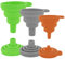 OIGWBPH 3pcs Faltbarer Silikon Trichter 3 Größen Faltbar Küche Kleines Foldable Funnel Portable Funnel for Beer Liquids Transmission any liquid transfer tasks