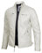 Decrum Lederjacke für Herren, echtes Lammfell, Cafe Racer, Biker-Stil, lässige Lederjacken für Herren, D1 Herren-Lederjacke, gebrochenes Weiß, Medium