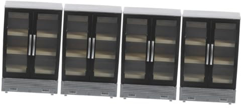 VICASKY 4stücke Miniatur Kühlschrank Modell Puppenhaus Zubehör Dekorativer Mini Kühlschrank Für Küchen-szenen Aus Langlebigem Und Realistische Für Puppenhaus-Dekoration