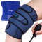 NEWGO Knee Ice Pack Wrap, Compression Knee Ice Pack for Pain Relief, Pump it Up Hot Cold Therapy Gel Cold Pack Around Entire Knee for Knee Injuries, Swelling, Bruises