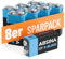 ABSINA 8X 9V Blockbatterie Alkaline - 9V Batterie langlebig & auslaufsicher für Rauchmelder & vieles mehr - 9 Volt Blockbatterie, Batterie 9V Block, Blockbatterien 9V, Batterien 9V Blockbatterie