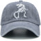 Wodeal Jungen Dino Hut, Vintage Washed Skeleton Dinosaurier Baseball Cap, Verstellbar für Kinder Alter 3-11 Jahre, GRAU, Einheitsgröße