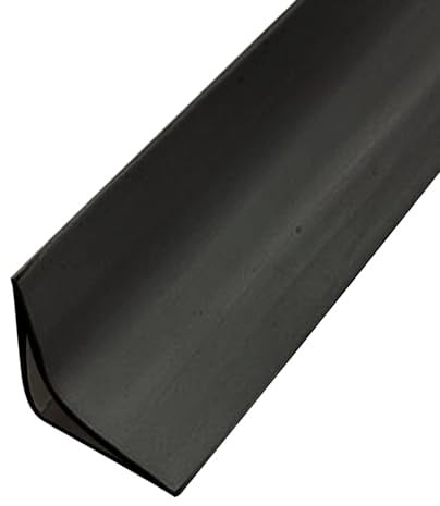 Weichsockelleiste Selbstklebend mit kabelkanal, Innenecke für Winkelleisten, für Türen, Fenster, Wände, Küche, Fliesen, Einfach Schneidbar (Schwarz, 3 m)
