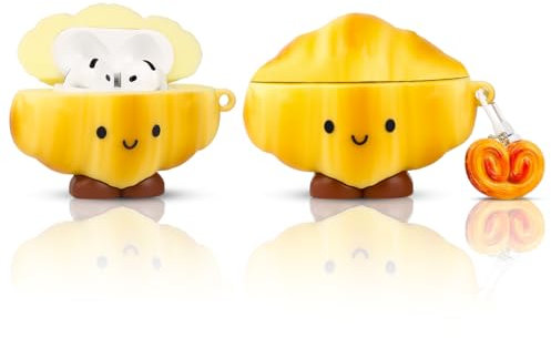 Cute Case for AirPods 4th Generation, for AirPods 4 Wireless Earbuds, XMBYGY Silicone Cartoon Charging Case Shockproof Protective Headphones Cover with Carabiner for Man Woman Teen