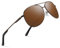 wearPro Sonnenbrille-Herren-Damen-Polarisiert Premium Metallrahmen Sonnenbrillen Unisex mit UV400 Schutz Vintage Schwarz Fahrerbrille Teegerahmtes Teebraun