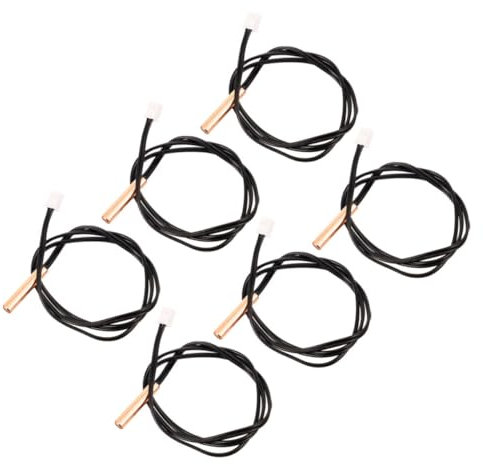 IWOWHERO 6 Sensores De Temperatura De Aire Acondicionado Termopar Sensor De Temperatura Sonda De Temperatura Abs Color Negro