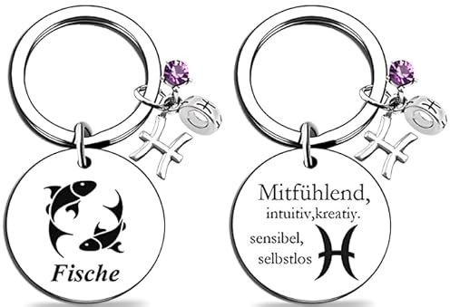RiTeDei Sternzeichen Schlüsselanhänger Sternbilder Schlüsselanhänger Zodiac Geschenk für Männer Frauen Geburtstag Schulabschluss Jahrestag Weihnachten Erntedankfest Halloween