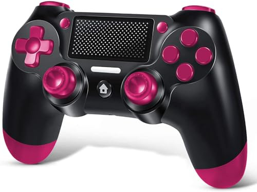 BJXOZ Wireless Controller für PS4, Gamepad mit Dual Vibration, 1000 mAh, Audiobuchse, 6-Achsen Gyro Sensor, Screenshot, Touchpanel, Controller für PS4/Slim/Pro/PC
