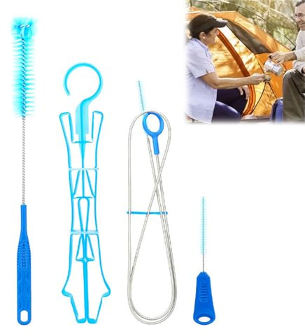 Trinkrucksäcke Reinigungsset Reinigung, Tragbares 4-in-1-Reinigungsset für Trinkblasenschläuche, Blau