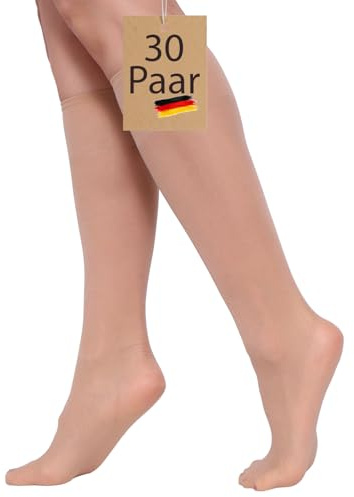 BANANALU 10, 20,30, 20 Paar Kniestrümpfe 20 DEN Feinkniestrümpfe Nylon Socken Seidenfein
