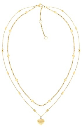 Tommy Hilfiger Jewelry Halskette mit Anhänger für Damen Kollektion aus Edelstahl und Gelbgold-beschichtung - 2781010