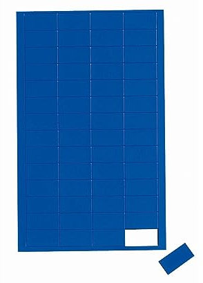 MAUL Magnetsymbole Rechteck 56 Stück | Kleine Magnete für Planer, Kalender und Whiteboards | Magnet 1x2 cm für Büro, Küche und Werkstatt | Vielseitig und flexibel einsetzbar | Blau