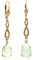 Goldene Ohrhänger Vintage White Opal Markenkristalle NOBEL SCHMUCK