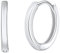 Rafaela Donata Damen Creolen aus 925/- Sterling Silber - Klappcreolen Silbercreolen klassisch Unisex