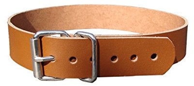 Leder Befestigungsriemen mit Rollschnalle, Fixierriemen, Lederriemen, Schnalle, Farbe:cognac, Größe:1.5cm breit x 20cm lang