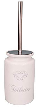 ATN French Shabby Vintage Chic Ceramic Toilettes Toilet Brush Freestanding