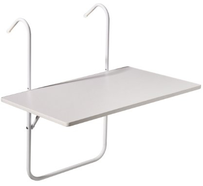 Greemotion 435018 Balkonhängetisch 60 x 40 x 68 cm MDF, weiß