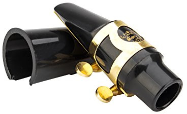 Glory Alto Saxophone Mouthpiece Kit with Ligature,one reed and Plastic Cap-Gold