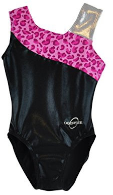 Obersee Mädchen O3gl043cm Turnanzug, Rosafarbener Leopard, cm Child (6-8 Years)