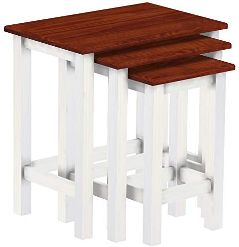 Beistelltische Mahagoni Weiss Rio Classico Schlafzimmer Holz Pinie Massivholz Echtholz Farbe wählbar Brasilmöbel