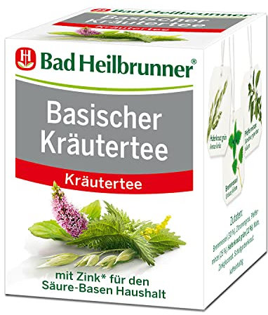 Bad Heilbrunner Basischer Kräuter Tee im Filterbeutel, 6er Pack (6 x 8 Filterbeutel)