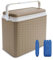 Adriatic Large 24 Litre Cooler Rattan Box Camping Beach Lunch Picnic Insulated Food+ 2 Ice Packs