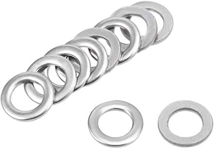 sourcing map 100Pcs 4mm x 7mm x 0.8mm Rondelle Plate en Acier Inoxydable 304 pour Boulon à Vis