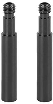 X AUTOHAUX 2Stk. 40mm Aluminum Legierung Fahrrad französisch Typ Ventil Extender Erweiterung Verlängerung Schwarz