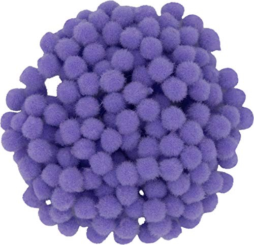 i-mondi® 200 mini pompons zum basteln helllila in 10mm klein bastel zubehör pom pom bunt kugeln ponpons deko pompom plüsch