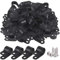Glarks 120Pcs 1/2 Inch Black Nylon Screw Mounting R-Type Cable Clip Wire Clamp with 120Pcs Screws for Wire, Cable, Conduit and Cable Conduit Kit (Black)