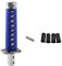 Samurai-Schwert-Schaltknauf,MoreChioce Universal Auto Schalthebel Manueller Schalthebelknauf Automatisch Schaltknauf Getriebekopf Abdeckung mit 4 Adaptern 8mm 9,5mm 10mm und 12mm,Blau + Weiß