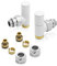 Kit valvole termoarredo in acciaio bianco, COMPLETO di raccordi multistrato da 16x2 mm, attacchi universali G ½”