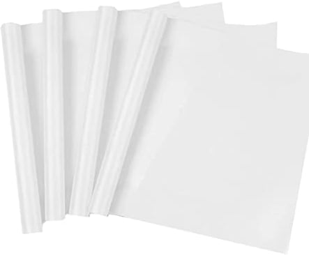 Lot de 4 feuilles de téflon PTFE pour presse à chaleur, 40,6 x 40,6 cm, tapis de bricolage, tapis de cuisson, feuille de papier téflon pour transfert de chaleur, blanc