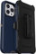 OtterBox iPhone 14 Pro Max (ONLY) Defender Series Case - BLUE SUEDE SHOES (Blue), rugged & durable, with port protection, includes holster clip kickstand