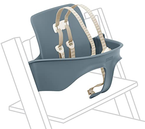 Tripp Trapp Babyset von Stokke, Fjord Blue - Verwandeln Sie den Tripp Trapp Stuhl in Hochstuhl - Abnehmbarer Sitz + Geschirr für 6-36 Monate - Kompatibel mit Tripp Trapp Modellen nach Mai 2006
