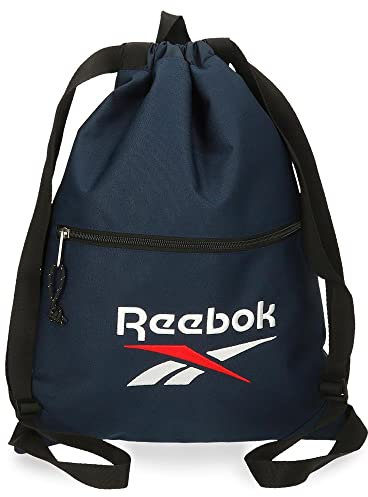 Reebok Boston Mochila Saco con Cremallera Azul 35x46 cms Poliéster