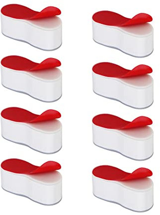 8PCS Toilet Seat BumpersToilet Lid Seat Buffer Spacers with Strong Adhesive Universal Toilet Seat Buffer Toilet Lid Rubber Bumpers Each One with 2 Thickness TPE Pads(2 Heights) Used for Home Hotel