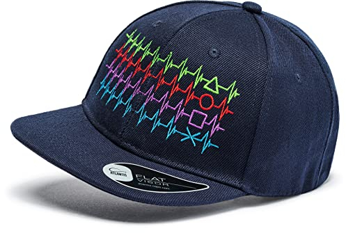 Kinder Gamer Cap : Gamer Pulsschlag - Basecap Kappe für Zocker Jungs Kappe Cappy Jungen Mütze Kind Kappi (Navy)