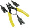4 in 1 Circlip Pliers, Internal External Circlip Snap Ring Pliers with 4 Exchangeable Jaws for Retaining Ring Installation and Removal, 5 inch, Yellow