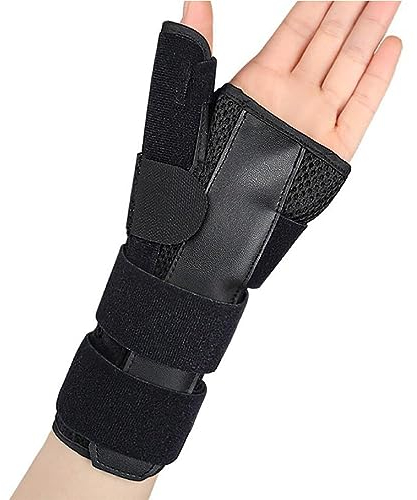 QRONCES Wrist with Thumb Splints Adjustable Thumb Wrist Support for Arthritises Sprains Injury (Left Hand)