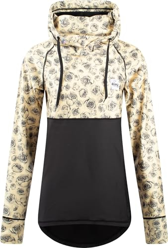 Eivy Damen Icecold Hoodie Top Yoga Shirt, Yellow Charcoal Rose, XXL EU