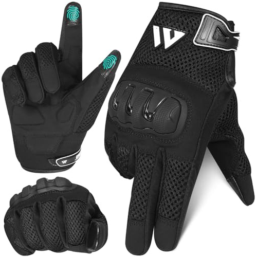 WFX Motorradhandschuhe, atmungsaktiv, Netzstoff, schützende Motorradhandschuhe, Vollfinger-Touchscreen, MTB, Reiten, BMX, ATV, Radfahren, Rennen, Rennen, Klettern, Motocross-Rennen, für Damen und