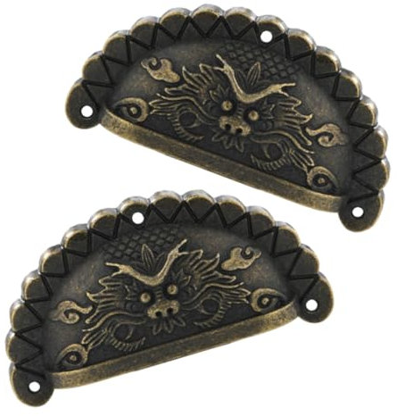 DOITOOL 2St Löwenkopfgriff Vintage Brustzüge Schrankgriff Kupfer möbelgriffe vintage Metallschränke Zapfen Schrankgriffe Schranktür zieht Medizinschrank handhaben