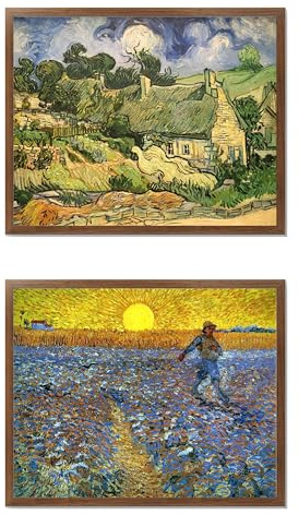 2 kits de pintura de diamantes de Van Gogh, arte de diamantes 5D, pintura de taladro completo de Van Gogh para adultos, regalo de bricolaje, decoración del hogar, 30 x 40 cm, 1-2-22